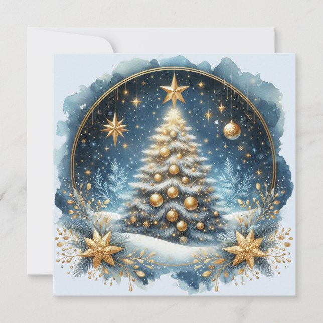 Weihnachtsbaum & Frohe Weihnachten anpassbar (Vorderseite)