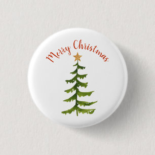 Weihnachtsbaum frohe Weihnachten Button