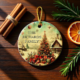 Weihnachtsbaum Frohe Weihnachten Keramik Ornament