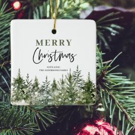 Weihnachtsbaum | Frohe Weihnachten Keramikornament