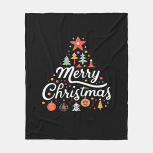 Weihnachtsbaum Frohe Weihnachten Klassiker Fleecedecke