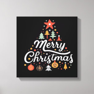Weihnachtsbaum Frohe Weihnachten Klassiker Leinwanddruck