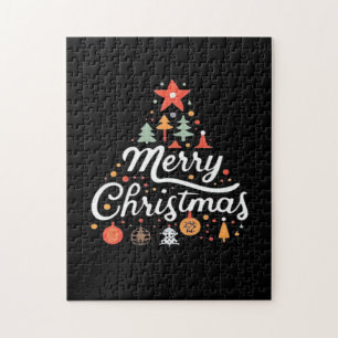 Weihnachtsbaum Frohe Weihnachten Klassiker Puzzle