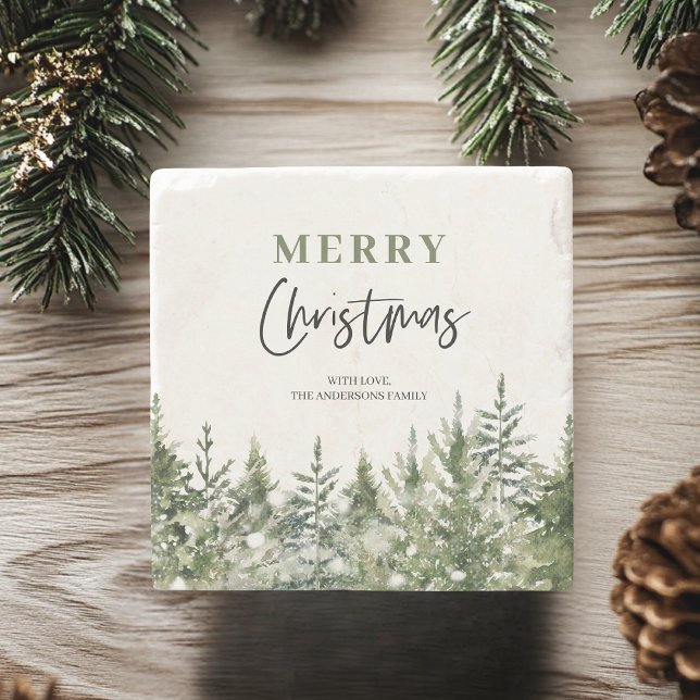Weihnachtsbaum | Frohe Weihnachten Steinuntersetzer (Von Creator hochgeladen)