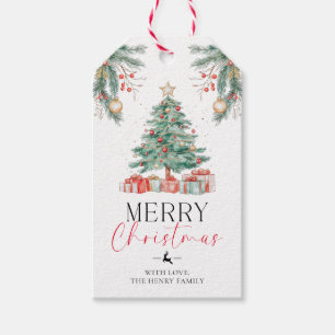Weihnachtsbaum Frohe Weihnachtsgeschenke Tags Geschenkanhänger