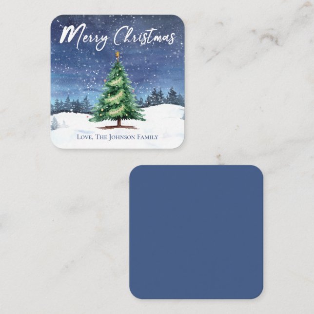 Weihnachtsbaum Frohe Weihnachtsgeschenkkarte Begleitkarte (Vorne/Hinten)