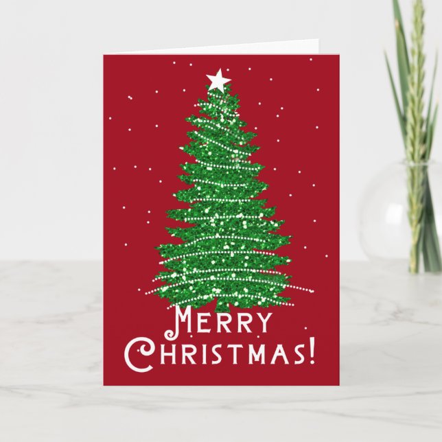 Weihnachtsbaum Frohe Weihnachtskarten Feiertagskarte (Vorderseite)