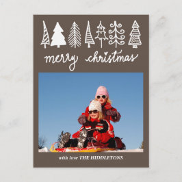 Weihnachtsbaum | Frohe Weihnachtsschrift | Foto Feiertagspostkarte