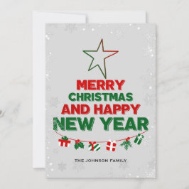 Weihnachtsbaum, Frohes Neues Jahr, Worte, Stern, G Feiertagskarte