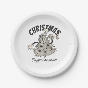 Weihnachtsbaum Fröhliche Zeit Pappteller
