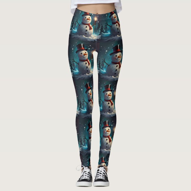 Weihnachtsbaum fröhlicher Feiertag Leggings (Vorderseite)