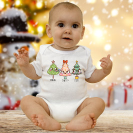 Weihnachtsbaum Funny Baby Bodysuit Strampler
