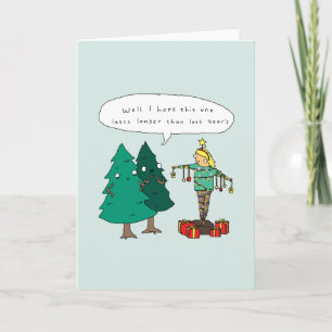 Weihnachtsbaum Funny Comic Christmas Card Feiertagskarte