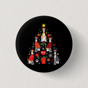Weihnachtsbaum Funny Dog Mama Vater Button