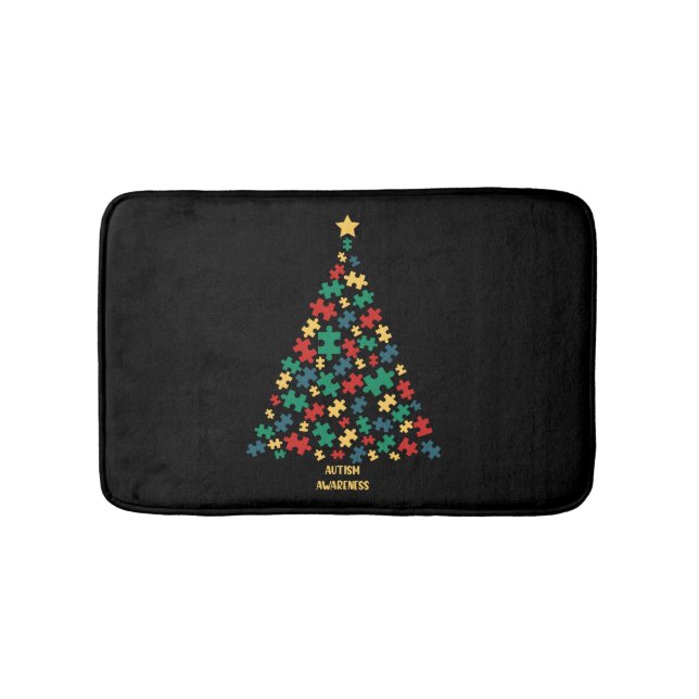 Weihnachtsbaum für Autismus Badematte (Vorderseite)