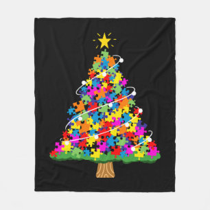 Weihnachtsbaum für Autismus Fleecedecke