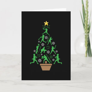 Weihnachtsbaum für Mädchen-Softball Damen Karte