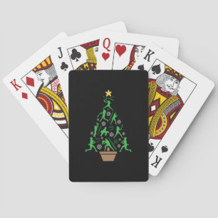 Weihnachtsbaum für Mädchen-Softball Damen Spielkarten