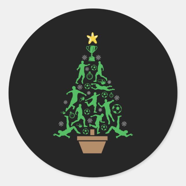 Weihnachtsbaum für Männer Runder Aufkleber (Vorderseite)