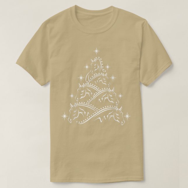 Weihnachtsbaum für Pferde, Reitkostüm, Weihnachten T-Shirt (Design vorne)