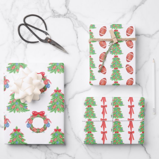 Weihnachtsbaum für Wasserfarben Geschenkpapier Set (Vorderseite)