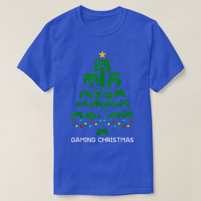 Weihnachtsbaum Gamepad Controller Xmas Gaming Vide T-Shirt (Design vorne)