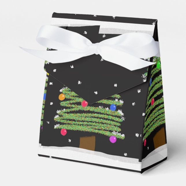 Weihnachtsbaum-Gefälligkeitsbox Geschenkschachtel (Vorderseite)