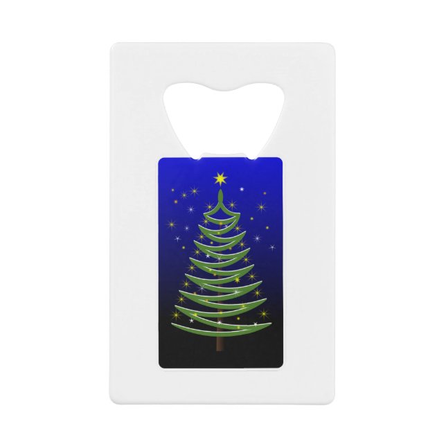 Weihnachtsbaum Geldbeutel Flaschenöffner (Vorderseite)