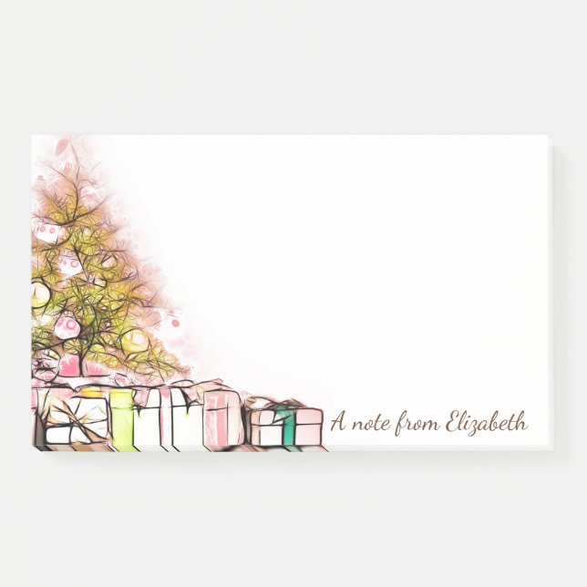 Weihnachtsbaum, Geschenk Post-it Klebezettel (Vorderseite)