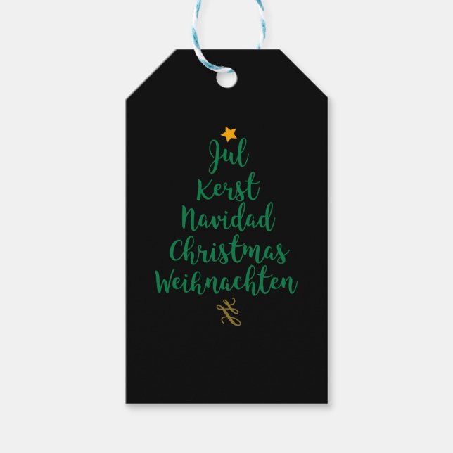 Weihnachtsbaum Geschenkanhänger (Vorderseite)