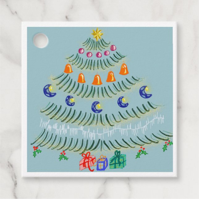 Weihnachtsbaum Geschenkanhänger (Vorderseite)