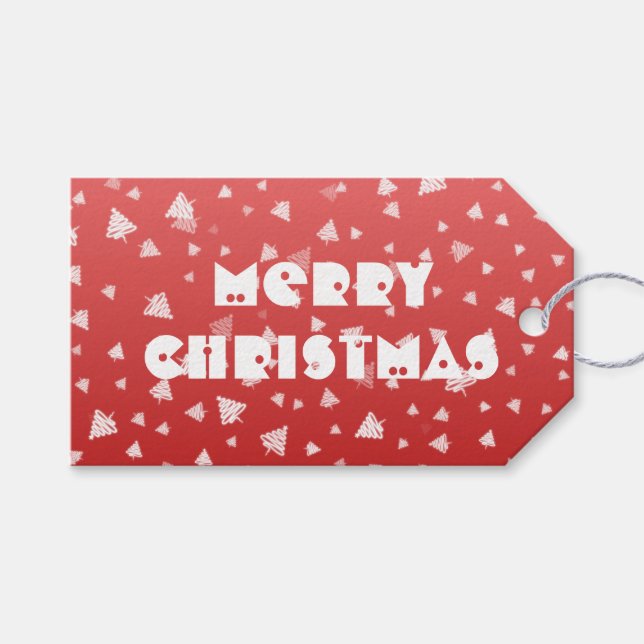 Weihnachtsbaum Geschenkanhänger (Vorderseite (Horizontal))