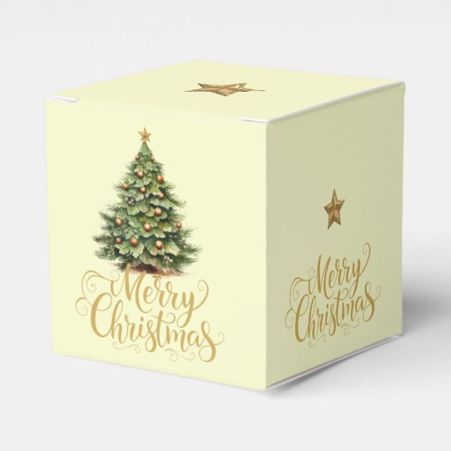 Weihnachtsbaum Geschenkbox Merry Christmas Geschenkschachtel (Vorderseite)