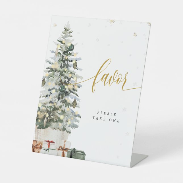 Weihnachtsbaum-Geschenke Schild (Vorderseite)