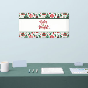 Weihnachtsbaum, Geschenke, Zuckerrohr Banner