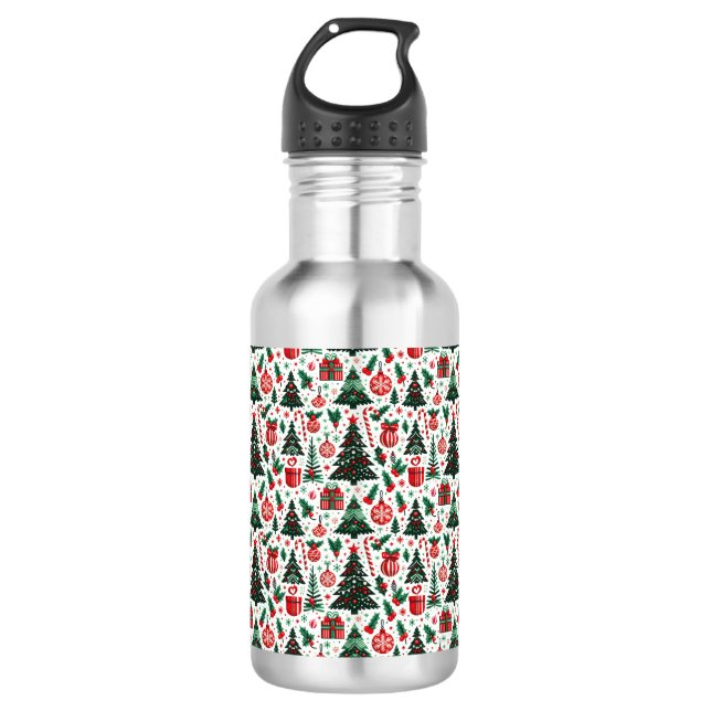 Weihnachtsbaum, Geschenke, Zuckerrohr Edelstahlflasche (Vorderseite)