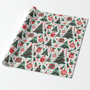 Weihnachtsbaum, Geschenke, Zuckerrohr Geschenkpapier