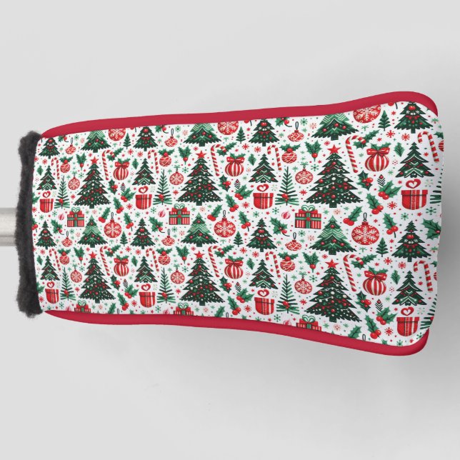 Weihnachtsbaum, Geschenke, Zuckerrohr Golf Headcover (Vorderseite)