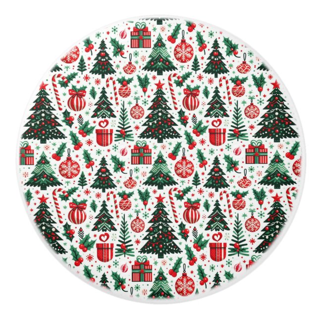 Weihnachtsbaum, Geschenke, Zuckerrohr Keramikknauf (Vorderseite)