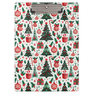 Weihnachtsbaum, Geschenke, Zuckerrohr Klemmbrett