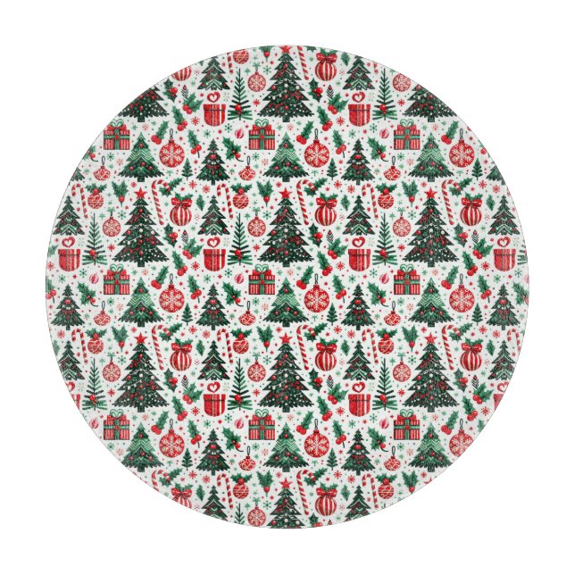 Weihnachtsbaum, Geschenke, Zuckerrohr Schneidebrett (Vorderseite)