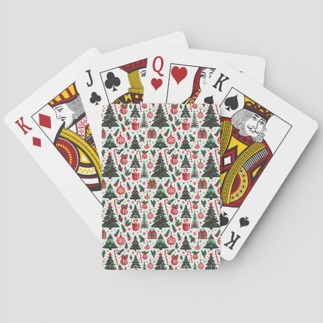 Weihnachtsbaum, Geschenke, Zuckerrohr Spielkarten (Rückseite)