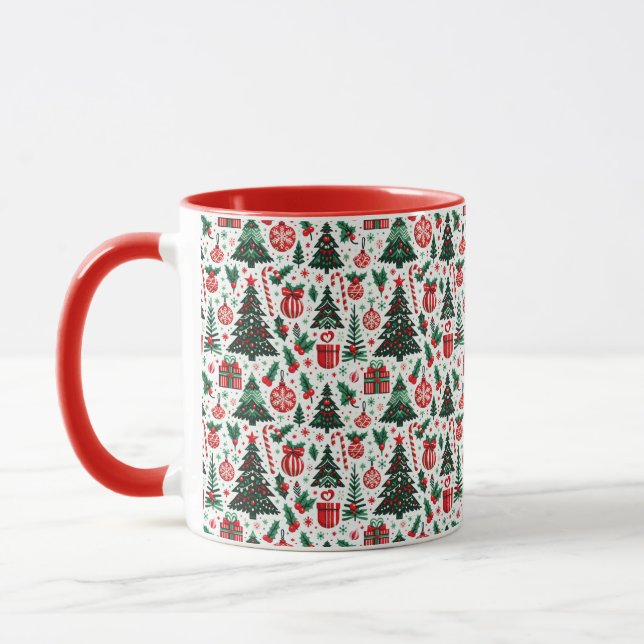Weihnachtsbaum, Geschenke, Zuckerrohr Tasse (Links)