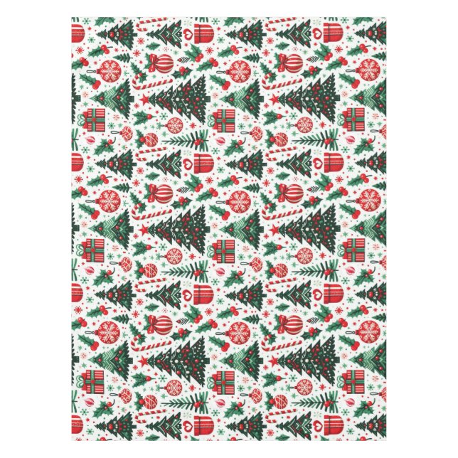 Weihnachtsbaum, Geschenke, Zuckerrohr Tischdecke (Vorderseite)