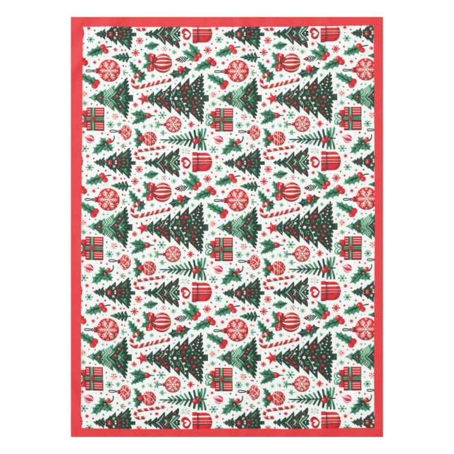 Weihnachtsbaum, Geschenke, Zuckerrohr Tischdecke (Vorderseite)