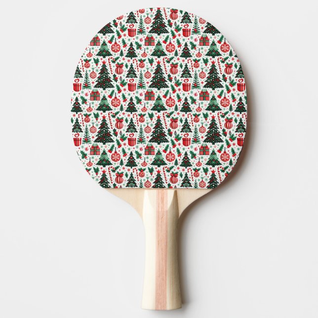 Weihnachtsbaum, Geschenke, Zuckerrohr Tischtennis Schläger (Vorderseite)