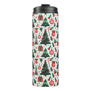 Weihnachtsbaum, Geschenke, Zuckerstange Thermosbecher