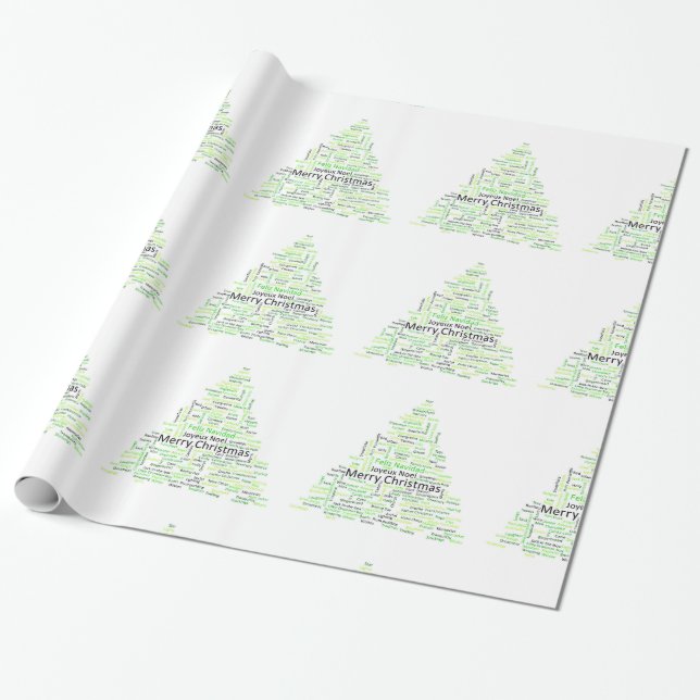 Weihnachtsbaum Geschenkpapier (Ungerollt)