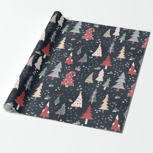 Weihnachtsbaum Geschenkpapier (Ungerollt)