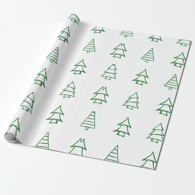 Weihnachtsbaum Geschenkpapier (Ungerollt)
